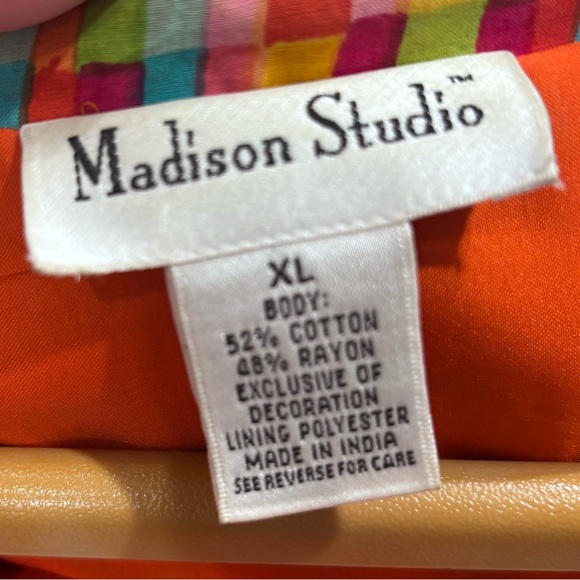 Madison Studio Orange Multi-Color Patterned Jacket - Picture 3 of 6